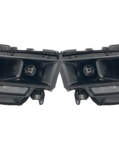 19-22 RAM 2500 3500 4500 5500 Black Quad Biled Projector Retrofit Headlights