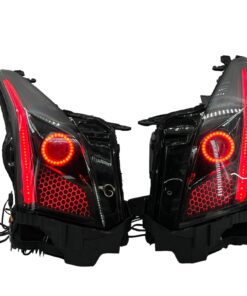 2013-2019 Cadillac ATS ATS-V Custom Black Retrofit Headlights RGBW DRL Halo Lights