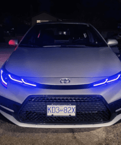 20-22 Toyota Corolla RGBW Multicolor Led DRL Demon Eyes Black Retrofit Headlights