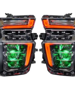 20-23 CHEVROLET SILVERADO HD 2500/3500 RGBW Multicolor LED DRLS Demon Eyes Custom Retrofit Headlights