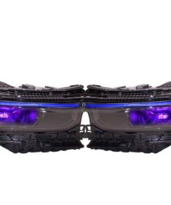 2021-2024 Jeep Grand Cherokee Custom LED RGBW DRL Black Retrofit Headlights