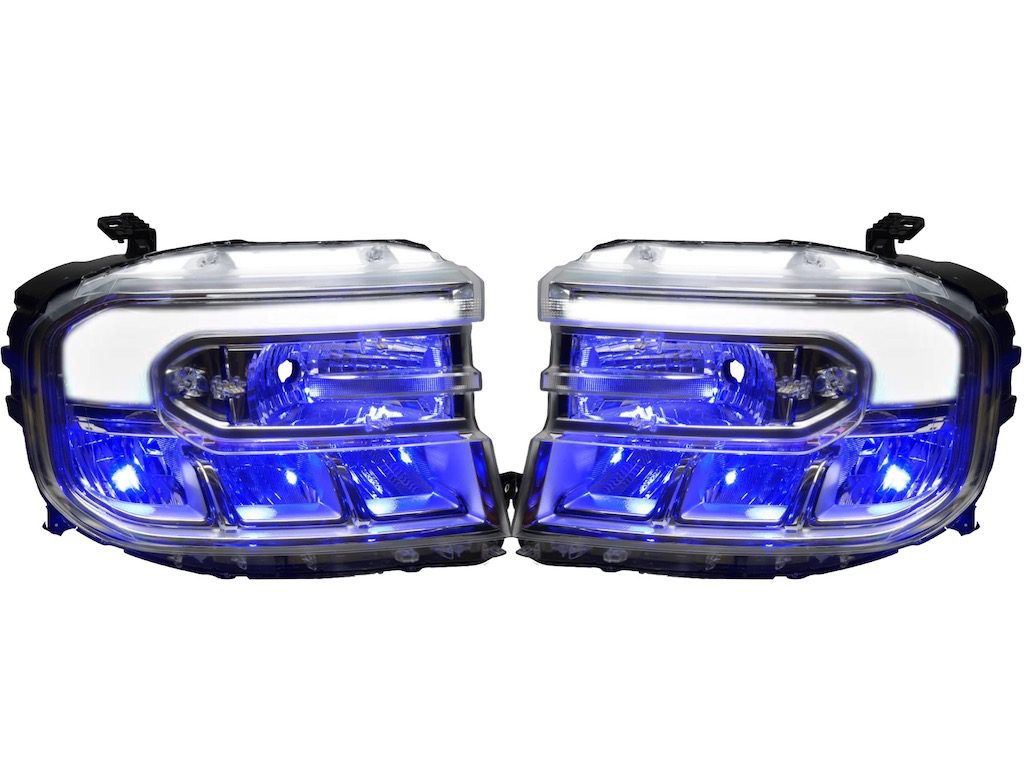22-24 Ford Maverick Lariat RGBW LED DRL Flow Custom Retrofit Demon Eyes Full Led Headlights