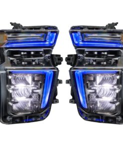 20-23 CHEVROLET SILVERADO HD 2500/3500 RGBW Multicolor LED DRLS Demon Eyes Custom Retrofit Headlights