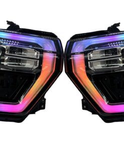 2024 Chevrolet Silverado 2500HD ZR2 RGBW LED DRL Custom Black Retrofit Headlights
