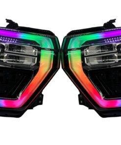 2024 Chevrolet Silverado 2500HD ZR2 RGBW LED DRL Custom Black Retrofit Headlights