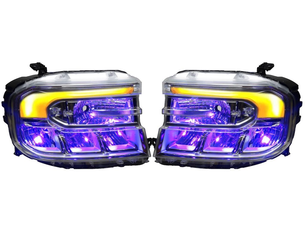 22-24 Ford Maverick Lariat RGBW LED DRL Flow Custom Retrofit Demon Eyes Full Led Headlights