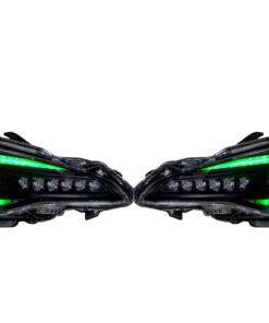 17-20 Subaru BRZ Custom RGBW Flow Series LED DRLS Demon Eye Retrofit Black Projector Headlights