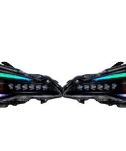 17-20 Subaru BRZ Custom RGBW Flow Series LED DRLS Demon Eye Retrofit Black Projector Headlights