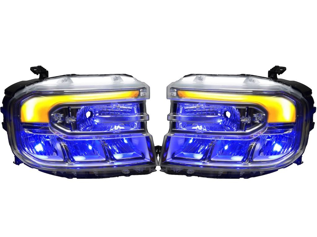 22-24 Ford Maverick Lariat RGBW LED DRL Flow Custom Retrofit Demon Eyes Full Led Headlights