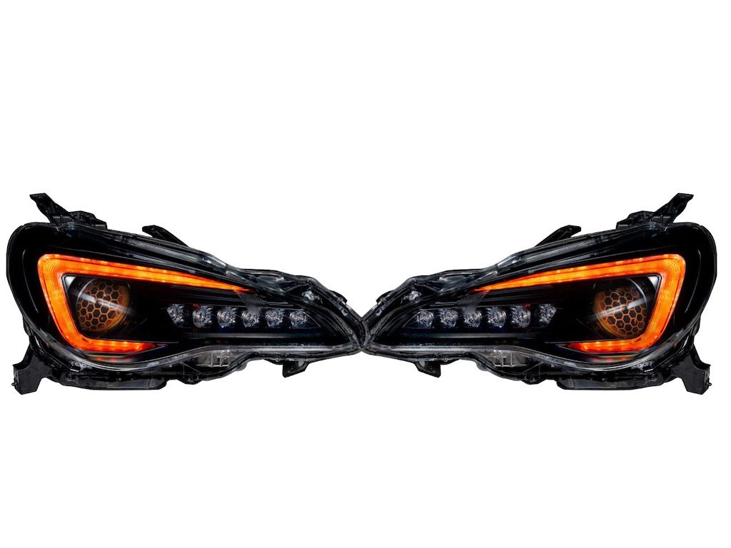 17-20 Subaru BRZ Custom RGBW Flow Series LED DRLS Demon Eye Retrofit Black Projector Headlights - Image 3