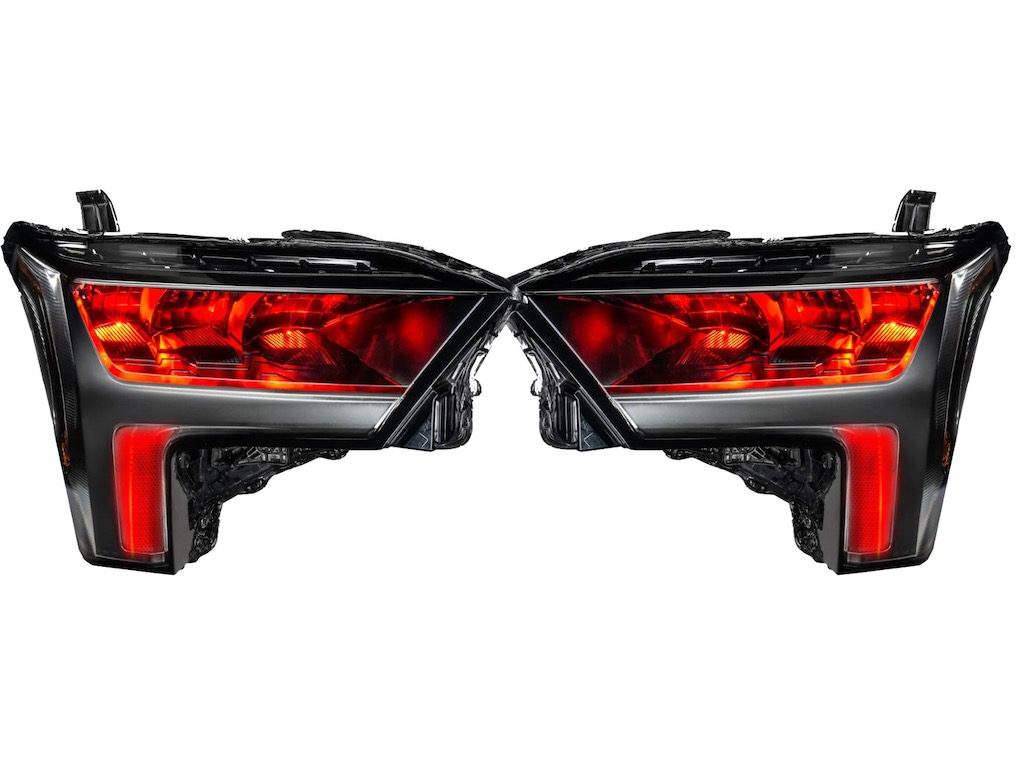 2022 Toyota Tundra RGBW Led Demon Eyes DRL Multicolor Black Retrofit Headlights
