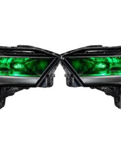 2022 Toyota Tundra RGBW Led Demon Eyes DRL Multicolor Black Retrofit Headlights