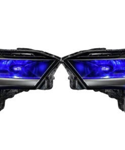 2022 Toyota Tundra RGBW Led Demon Eyes DRL Multicolor Black Retrofit Headlights
