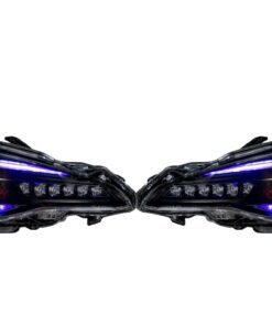 17-20 Subaru BRZ Custom RGBW Flow Series LED DRLS Demon Eye Retrofit Black Projector Headlights