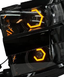 15-19 Chevrolet Silverado 2500HD 3500HD Full Switchback Led Halo Projector Headlights