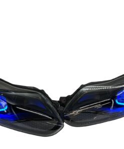 2012-2014 Ford Fiesta ST RGBW LED Halo Demon Eyes Black Custom Retrofit Headlights