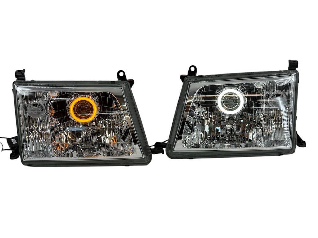 1998-2005 100 Series Toyota Land Cruiser Custom Retrofit LED Switchback Halo Projector Retrofit Custom Headlights