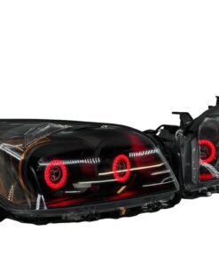 2009-2012 Toyota RAV4 Custom Black Retrofit Projector LED RGBW Halo Headlights