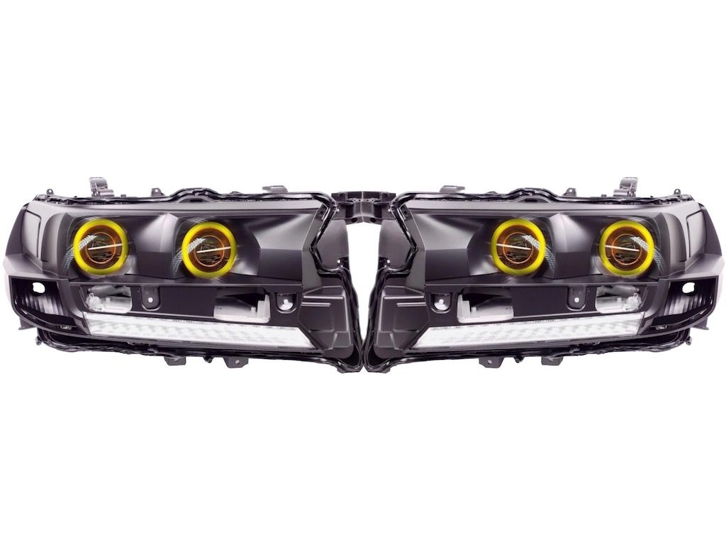 16-21 Toyota Land Cruiser LC200 Heritage Style Black Retrofit Projector Switchback LED Halos