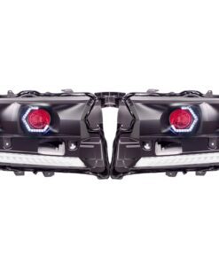 16-21 Toyota Land Cruiser LC200 Heritage Style RGBW Led Halo Demon Eyes Projector Black Retrofit Headlights
