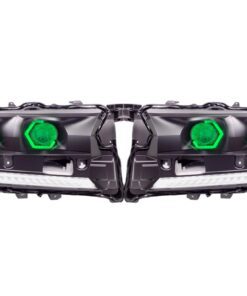 16-21 Toyota Land Cruiser LC200 Heritage Style RGBW Led Halo Demon Eyes Projector Black Retrofit Headlights
