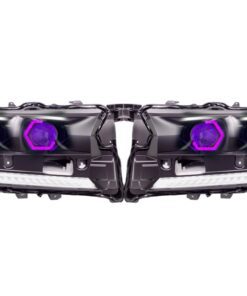 16-21 Toyota Land Cruiser LC200 Heritage Style RGBW Led Halo Demon Eyes Projector Black Retrofit Headlights