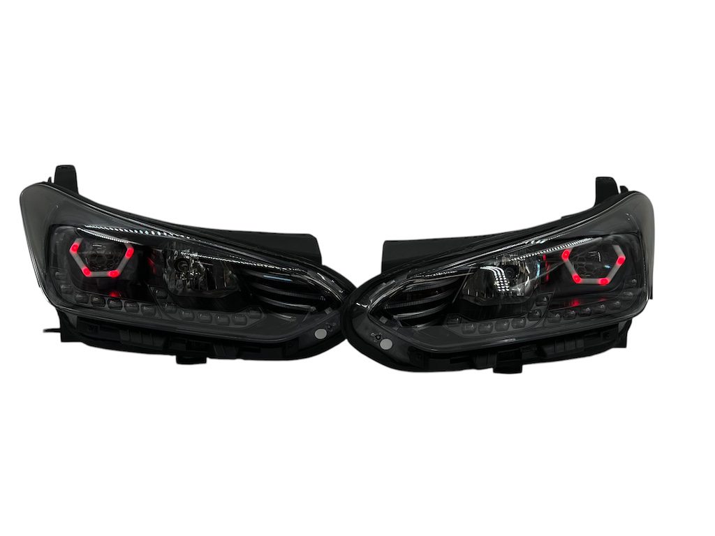 2019-2022 Veloster N Custom Black Retrofit LED Halo Headlights