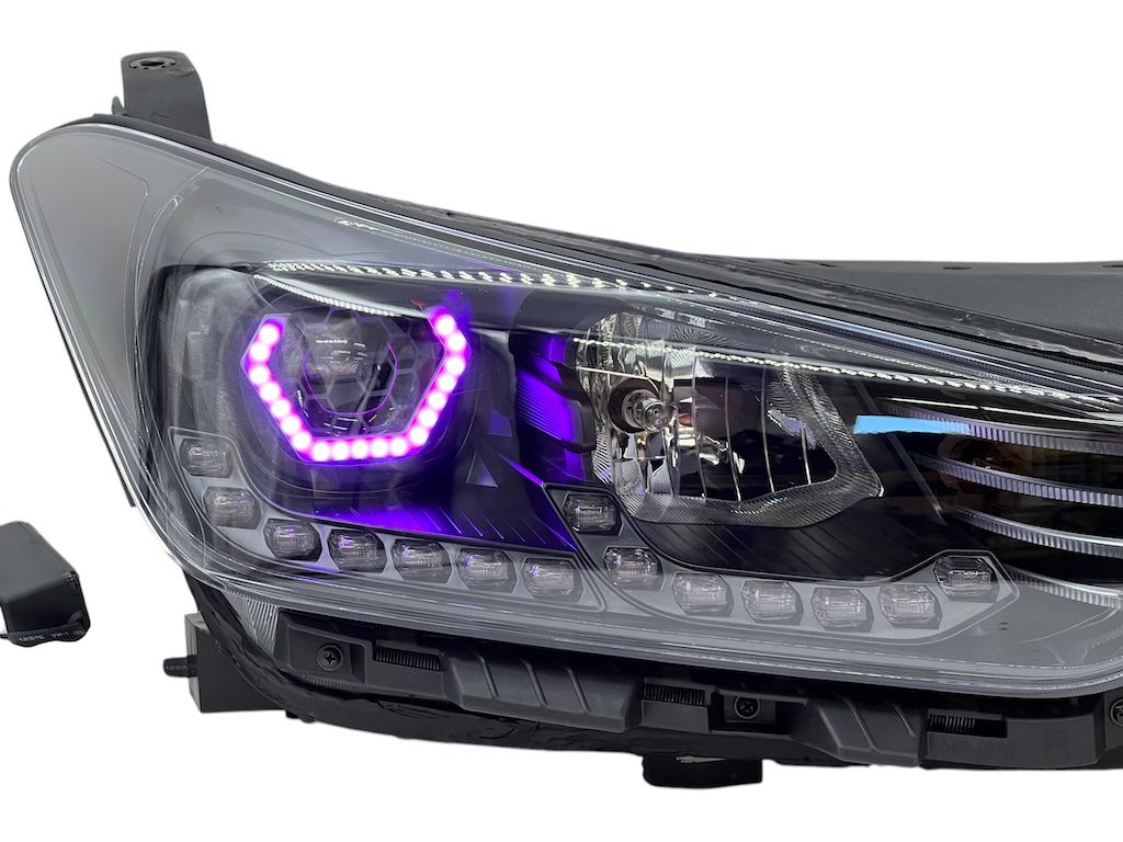 2019-2022 Veloster N Custom Black Retrofit LED Halo Headlights