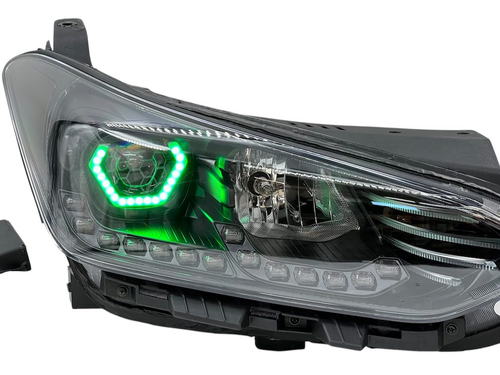 2019-2022 Veloster N Custom Black Retrofit LED Halo Headlights