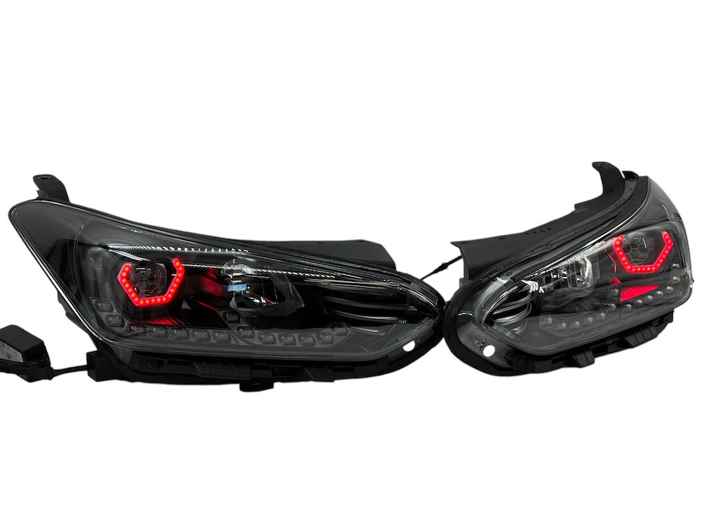 2019-2022 Veloster N Custom Black Retrofit LED Halo Headlights