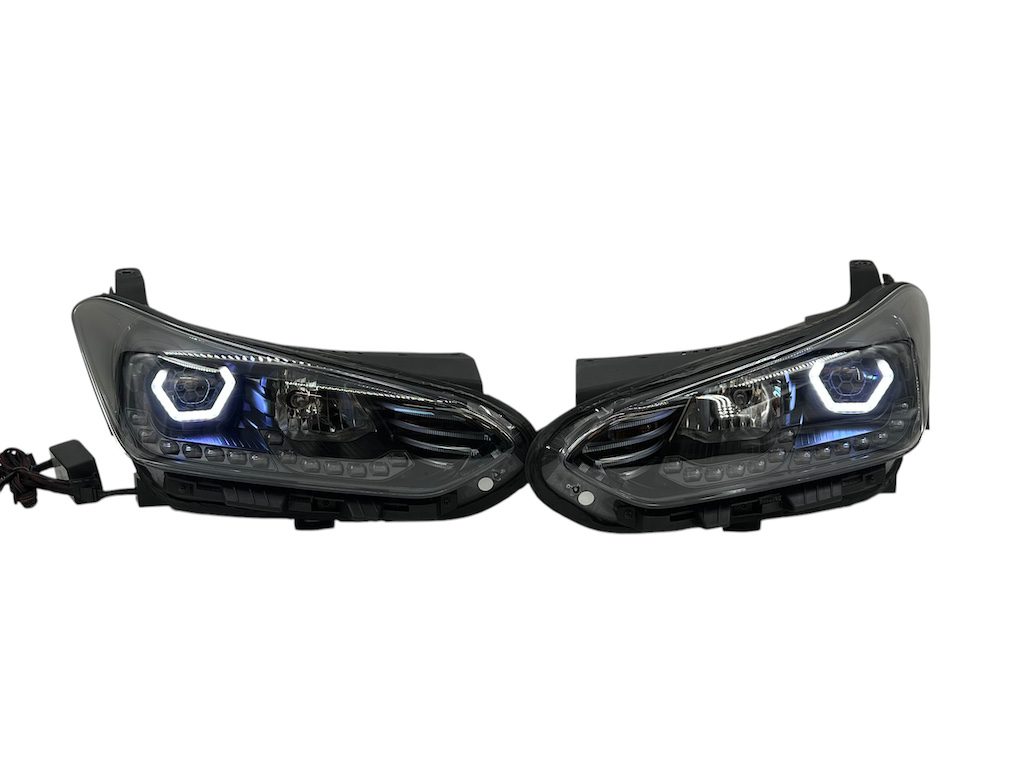 2019-2022 Veloster N Custom Black Retrofit LED Halo Headlights