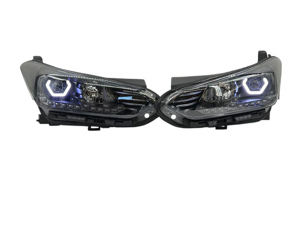 2019-2022 Veloster N Custom Black Retrofit LED Halo Headlights