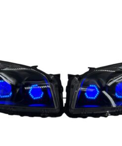 2009-2012 Toyota RAV4 RGB Hex LED Halo Demon Eyes Full Blackout Custom Retrofit Biled Projector Headlights