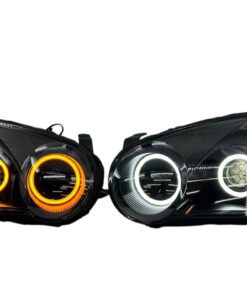04-05 Subaru Impreza Blobeye WRX/STI Full Switchback LED Halo Black Retrofit Biled Headlights