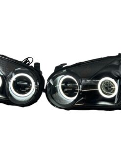 04-05 Subaru Impreza Blobeye WRX/STI Full Switchback LED Halo Black Retrofit Biled Headlights