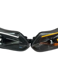 2012-2014 Ford Focus / ST Switchback LED Eyebrows Hex Halo Black Projector Bi-led Retrofit Headlights Headlamps