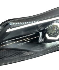 2012-2014 Ford Focus / ST Switchback LED Eyebrows Hex Halo Black Projector Bi-led Retrofit Headlights Headlamps