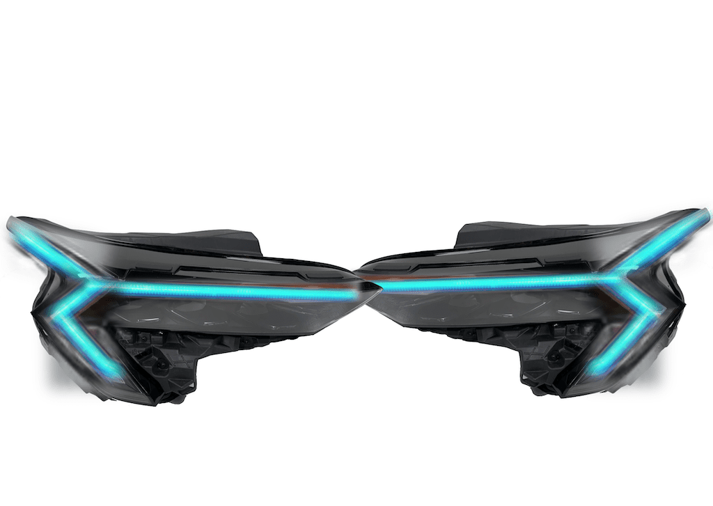 2025 KIA K5 RGB Led DRLS Custom Black Retrofit Headlights