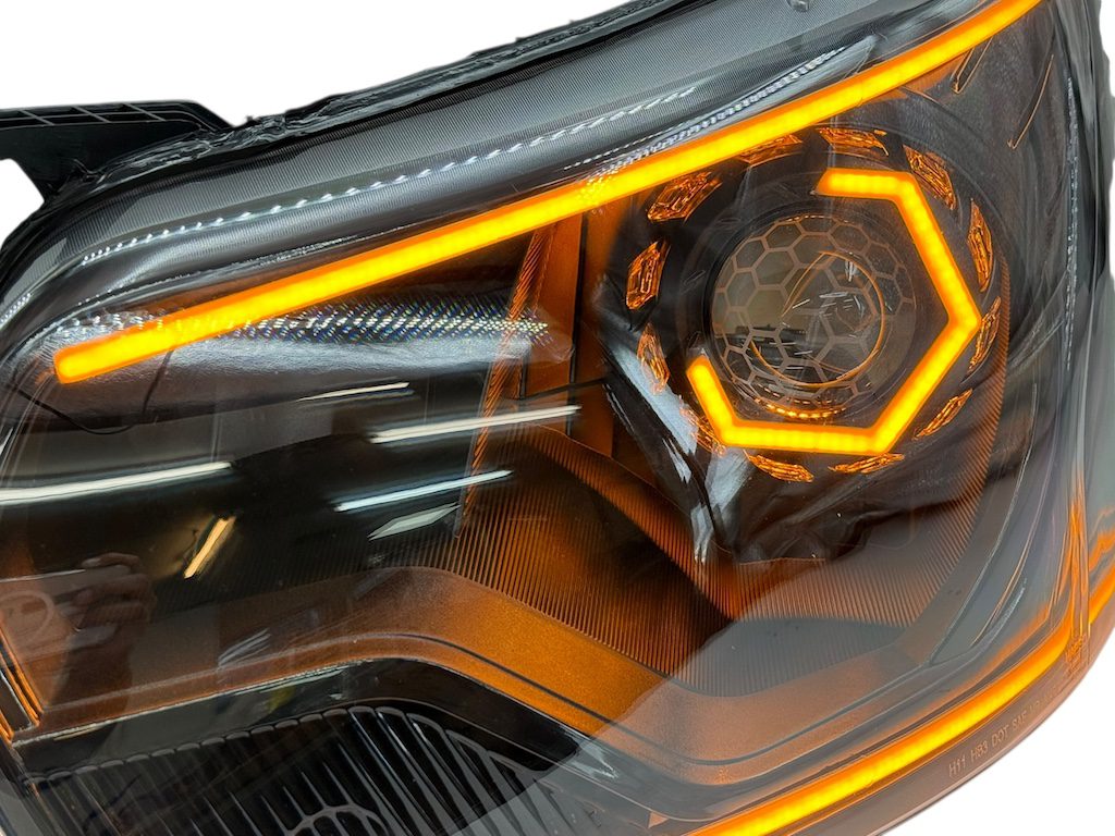 2015-2025 Ford Transit 150 250 350 Switchback LED Strips Halo Complete Blackout Retrofit Custom Headlights