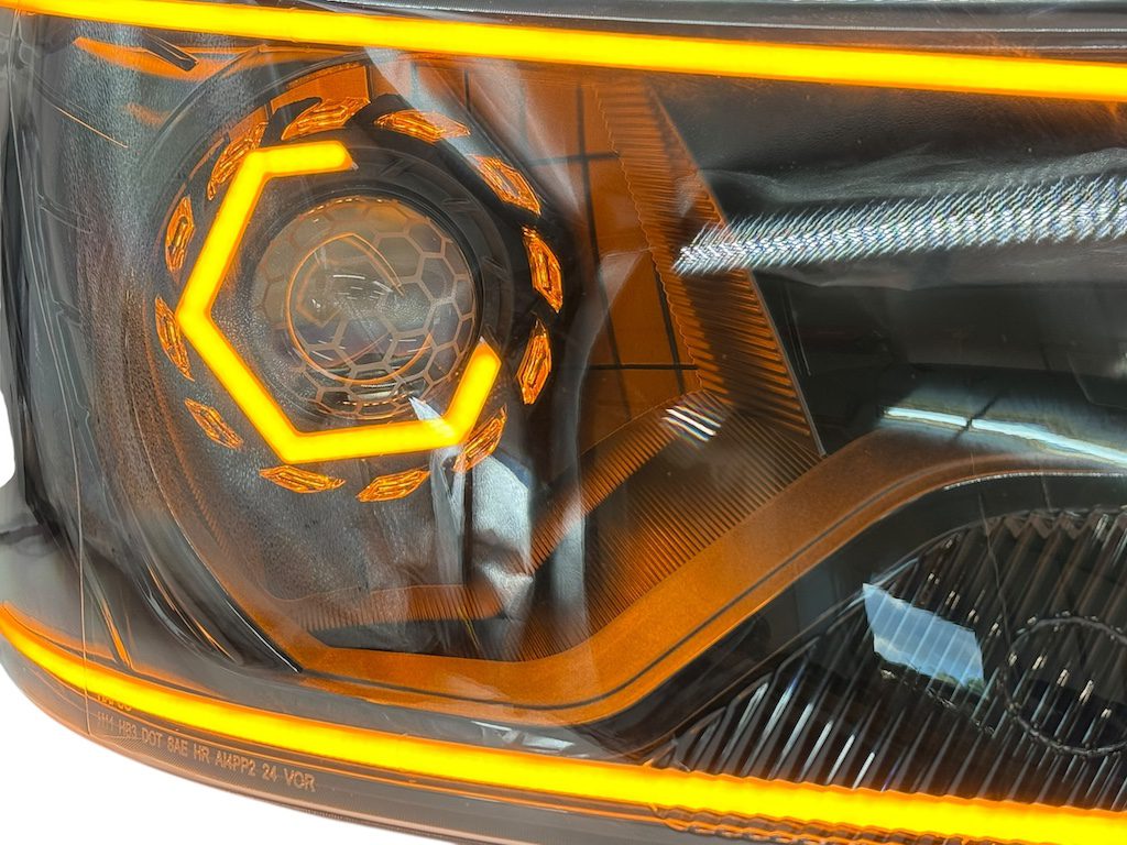2015-2025 Ford Transit 150 250 350 Switchback LED Strips Halo Complete Blackout Retrofit Custom Headlights