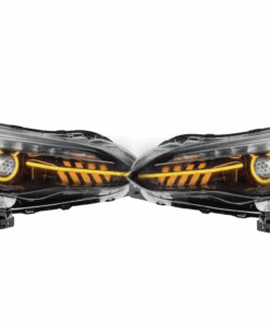 20-23 Subaru Crosstrek Limited Switchback LED Halo Eyebrows Black Retrofit Projector Headlamps