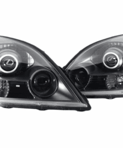 2003-2009 Lexus GX470 Custom Black Retrofit LED Halo Switchback Projector Retrofit Headlights