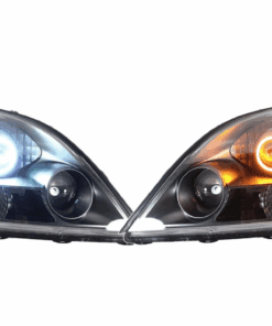 2003-2009 Lexus GX470 Custom Black Retrofit LED Halo Switchback Projector Retrofit Headlights