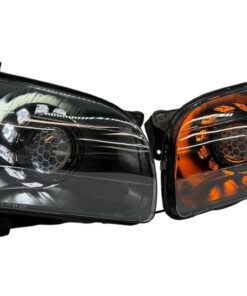 2001-2004 Toyota Tacoma 1st Gen Custom Black Retrofit Headlights Switchback LED Turbine Halo Lights
