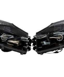04-15 Nissan Armada HEX Switchback LED Halo Lights Black Projector Custom Retrofit Headlights