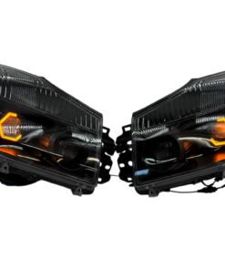 04-15 Nissan Armada HEX Switchback LED Halo Lights Black Projector Custom Retrofit Headlights