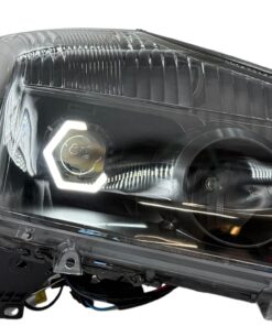 04-15 Nissan Armada HEX Switchback LED Halo Lights Black Projector Custom Retrofit Headlights