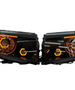 2009-2015 Honda Pilot LED C-Light Hex Halo Switchback LED Quad Projector Blackout Headlights