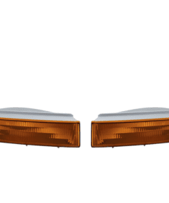 1992-1996 Ford F150 F250 F350 Bronco Headlights w/Corner Signal Bumper Lamps OBS Custom Retrofit Bi-LED Retrofit Projector Headlights OEM Style.