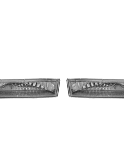 1992-1996 Ford F150 F250 F350 Bronco Headlights w/Corner Signal Bumper Lamps OBS Custom Retrofit Bi-LED Retrofit Projector Headlights OEM Style.